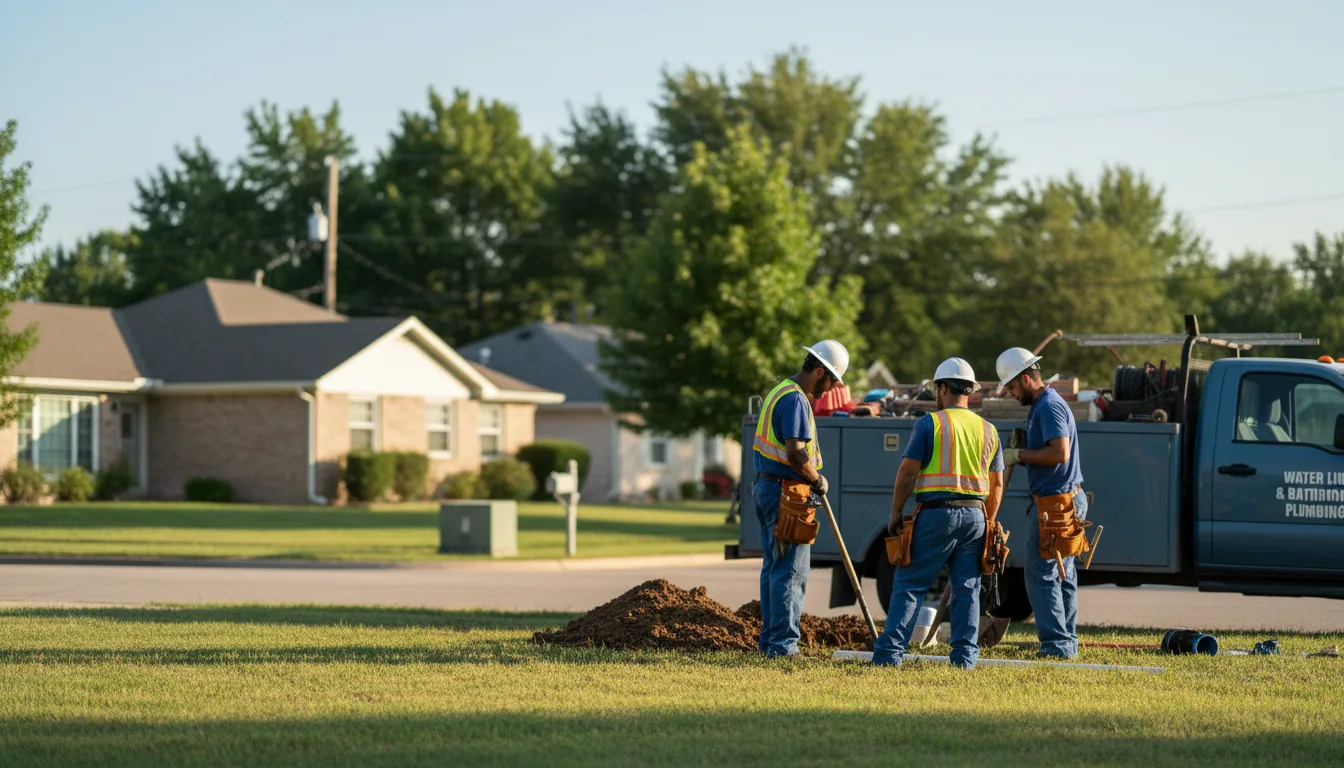 Residential water line and bathroom plumbing service in Oakland, KY